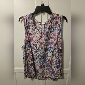 Sonoma Floral Tank Top - Pink and Blue Sz 2X